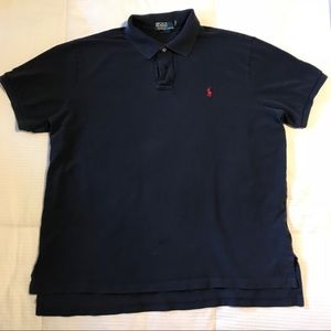 Men’s “Custom Fit” Ralph Lauren Polo Shirt-Navy